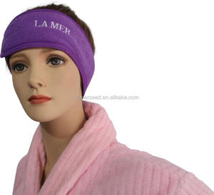 SuperSeed AB-10817 Customizable Logo Embroidery Hair Band Made of Soft Cotton SPA Hair Band - Product Image 4