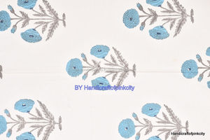 Hand <b>Block</b> <b>Print</b> Bed Sheet Set, Queen Size Throw Bed Speared 2 Pillow Mugal Printed - Product Image 2