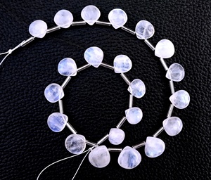 ลูกปัดพลอยสีรุ้งประดับพลอยเม็ดเล็กสีฟ้าตัดเรียบ1เส้น - Product Image 3