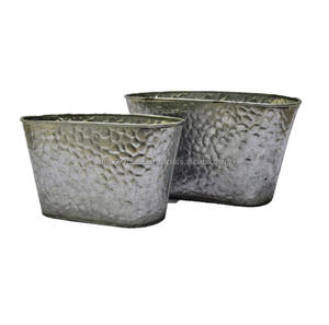 Macetas de Jardín Galvanizadas de Diseño Clásico, Grandes y Pequeñas, para Decoración del Hogar, Macetas para Viveros, Uso Óptimo - Product Image 1