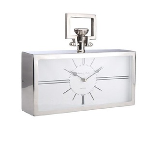 Luxury Silver Metal Table <b>Clock</b> Modern Decorative <b>Desk</b> <b>Clock</b> for Home Office Hotel Living Room Elegant Mantel <b>Clock</b> Home Decor - Product Image 1