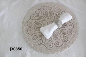 Tapete de mesa con cuentas de vidrio, dos tonos, color plateado, otros patrones disponibles, para mesa - Product Image 6