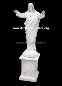 Welcoming Jesus Christ White Marble <b>Statue</b> DSF-C040 Carved and Polished Natural Granite Sculpture for Decoration or Gift - Product Image 2