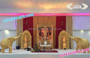 Royal Ganeshaธีมเวทีแต่งงานชุดตกแต่งเวทีงานแต่งงานล่าสุดสำหรับการขายผู้ผลิตเวทีแต่งงานอินเดีย - Product Image 2