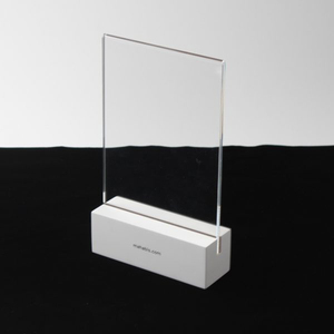 Porte-étiquette de prix en bois de laiton, <span class=keywords><strong>support</strong></span> de Menu magnétique A5 en acrylique - Product Image 5
