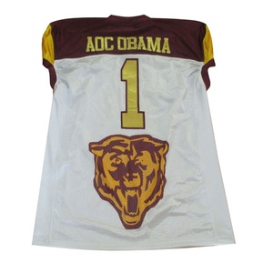 Camiseta de fútbol americano de diseño personalizado para equipos de adultos, uniformes de manga corta de malla transpirable, ropa deportiva, fábrica OEM ODM - Product Image 2