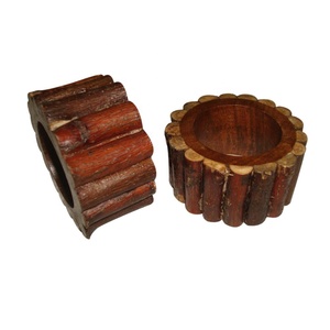 Anneau de serviette de finition naturelle en bambou, 4 pièces, fait à la main, décoration de mariage, pour la maison, offre spéciale, prix réglable - Product Image 1