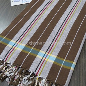 Customized Kenyan Kikoy Bath <b>Towel</b> Solid Color Striped Cotton Beach <b>Towel</b> Quick-Dry and <b>Compressed</b> Handwoven From India - Product Image 2