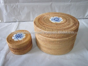 Boîte de rangement en rotin pour aliments - Product Image 3