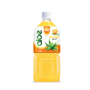 Bouteille d'aloe vera 1L de qualité supérieure boisson sans sucre saveur orange OEM ODM service marque privée prix bon marché meilleure vente BRC HALAL - Product Image 1