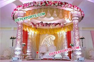Mandap DE BODA indio, decoración de boda, cristal elegante, Mandap DE BODA exclusivo para la venta en la India - Product Image 5