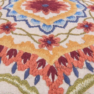Fundas de cojín decorativas bordadas a mano funda de cojín Suzani indio al por mayor - Product Image 6