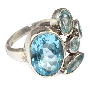 Anillos de plata de ley 925 con varias formas brillantes, joyería de plata fina 925 con piedras múltiples, 925, exportación y venta al por mayor - Product Image 2