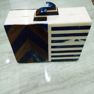 Resin <b>Clutch</b> <b>Bag</b> <b>Box</b> & Indian Handmade Purse - Product Image 4