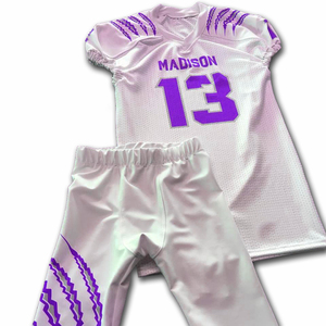 Wholesale <b>Cheap</b> American <b>Football</b> Uniform Latest Designs Breathable for Youth Adult Featuring National Team Sublimated Design - Product Image 3