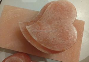 Himalaya Double Coeur Sel Lampe Ioniseur D'air Base En Bois Cordon Luminaire Ampoule Sculpté Feng Shui Style Naturel Rock-Sian Enterprises - Product Image 4