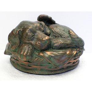 Urna Funeraria para Mascotas de Metal Estilo Americano con Figura de Perro - Product Image 4