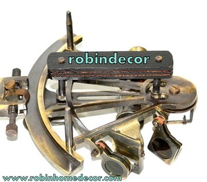 Sextant nautique antique en laiton, astrolabe de bateau, sextant Henry Barrow - Product Image 5