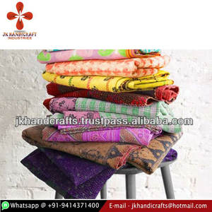 <b>Indian</b> Best Quality Vintage Sari Kantha <b>Quilt</b> - Product Image 1