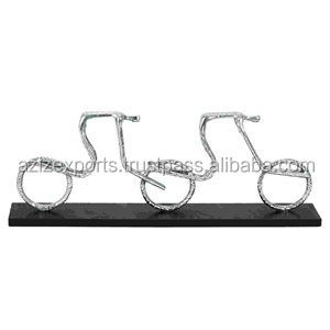 Figuritas deportivas de aluminio con Base de madera, accesorio para bicicleta - Product Image 2