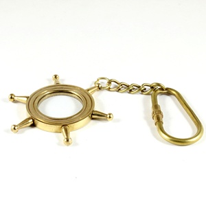 ห่วงคาลิรอนทำด้วยมือวงล้อทองเหลืองโบราณห่วงโลหะแบบธุรกิจห่วงคาราบิเนอร์พวงกุญแจส่งเสริมการขาย - Product Image 4