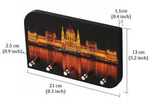 Vivid Wall Mount Key Holder Rack And Organizer (Parliament Nightlit) - Product Image 4