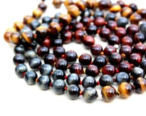 Cuentas redondas de ojo de tigre para oración, collares de 8 Mm, Gema Natural, Mala, clásicas, piedra semipreciosa de budismo, 6 Mm - Product Image 5