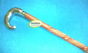 Extreme Quality Handmade Vintage Style Wooden <b>Foldable</b> <b>Walking</b> <b>Stick</b> / <b>Walking</b> Cane with Designer Brass Round Handle - Product Image 2