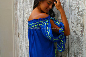 ชุดเดรสมินิเดรสปักลายตามสั่ง,ชุดกระโปรงชายหาดสำหรับสาวๆชุดคลุมปักลายสไตล์ Boho สำหรับฤดูร้อน - Product Image 3