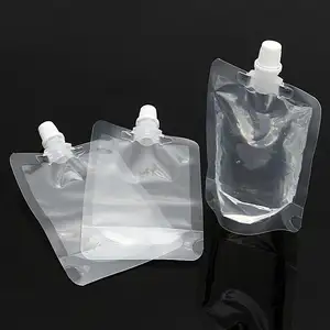 透明な液体ゼリー水包装ジュースドリンクスタンドアップ液体ポーチ注ぎ口プラスチック包装
