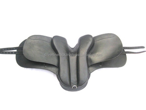 Sillín de equitación sin armazón de cuero genuino con estructura de madera/plástico para mayor comodidad - Product Image 6