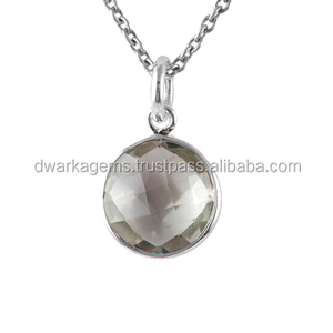 สร้อยคอจี้เงินสเตอร์ลิง92.5ฝังพลอยอเมทิสต์สีเขียวธรรมชาติฝังหนามเตยสำหรับเป็นของขวัญวันเกิดที่สมบูรณ์แบบ - Product Image 2