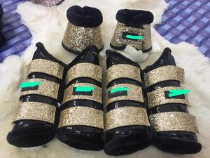 Botas de Tendón para Caballos con Brillantina, Elegantes y Protectoras para Montar, Entrenar, Competir y Uso Diario - Product Image 4