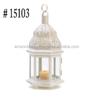 Bougeoir fait à la main en métal et verre pour décoration de Noël et de mariage - Product Image 4