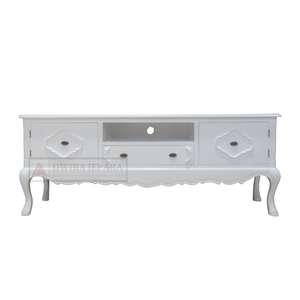 Muebles de madera-francés pintado blanco TV Stand mueble de gabinete - Product Image 6