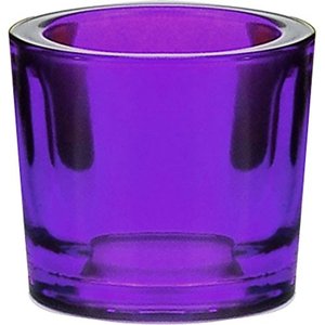 Heavy Red Glass Votive Jar Container y portavelas t-light - Product Image 3