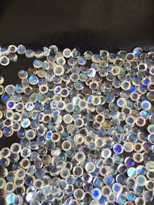 หินมูนสโตนสีรุ้งเปล่งประกายธรรมชาติขนาด8มม. ลูกปัดอัญมณีทรงหลวมสำหรับเครื่องประดับ - Product Image 4