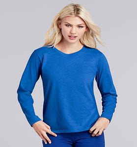 Logo personnalisé T-shirts à manches longues pour femmes Vêtements de marque en coton à manches longues de style Hip Hop T-shirts décontractés grande taille pour femmes - Product Image 2