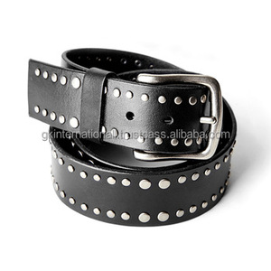 Cinturones de hombre cuero genuino hebilla automática hecho a mano cinturón casual de cuero de grano completo para unisex todos los tamaños disponibles - Product Image 1