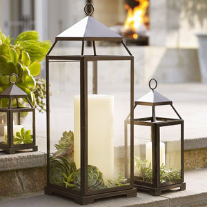 Linterna de centro de mesa decorativa alta para el hogar, nueva linterna de Metal de acero inoxidable, vidrio transparente, decoración del hogar, iluminación de boda - Product Image 4