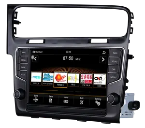 Sistema multimídia automotivo com dvd navegação, sistema android, dvd player para vw golf 7 2014-2018