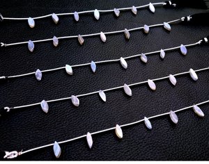 Cuentas de forma de marquesa de labradorita Natural de alta calidad, piedra preciosa Flash azul, Briolette impresionante para la fabricación de joyas al por mayor - Product Image 3