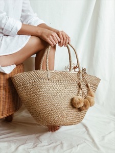 High Quality Handmade <b>Straw</b> Beach <b>Bag</b> <b>for</b> <b>Summer</b> Cheap Wholesale Strohsack - Product Image 6