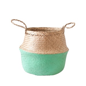 ตะกร้าพุงหญ้าทะเลแบบทำมือพร้อมที่จับสองชั้นสำหรับใช้จัดเก็บอเนกประสงค์ในราคาไม่แพงจากเวียดนาม - Product Image 2