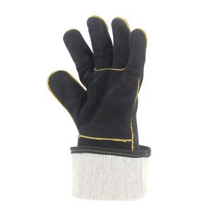 Guantes de soldadura de cuero dividido de piel de vaca de alta calidad, protección de manos de seguridad industrial resistente para trabajadores de la construcción - Product Image 1