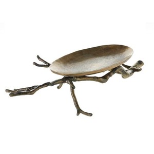 Bol en aluminium en forme de branche d'arbre Accessoires de décoration de la maison Cuisine Table à manger Bol ovale moderne - Product Image 1