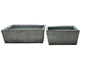 Vente en gros de pots à fleurs décoratifs de style américain galvanisés pour l'extérieur, nouveaux modèles, pots à fleurs avec plateau en poudre enduite, frais - Product Image 6