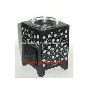 Black Soapstone Aroma Oil Burner, Aroma Oil Diffuser - Product Image 1