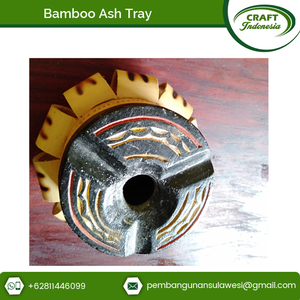 Cenicero de Bambú Artesanal Portátil para Oficina en Casa, Nuevo Diseño - Product Image 2