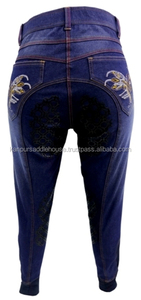 Culottes d'équitation en denim et jodhpur pour l'équitation Ensembles et accessoires de qualité supérieure - Product Image 3